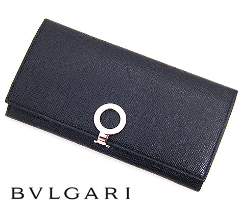 BVLGARI ブル小峡谷 30412 ブルガリ・ブルガリ 釣り銭入れ付 長金入れ 黒いこと BLACK 新品【貨物輸送無料】