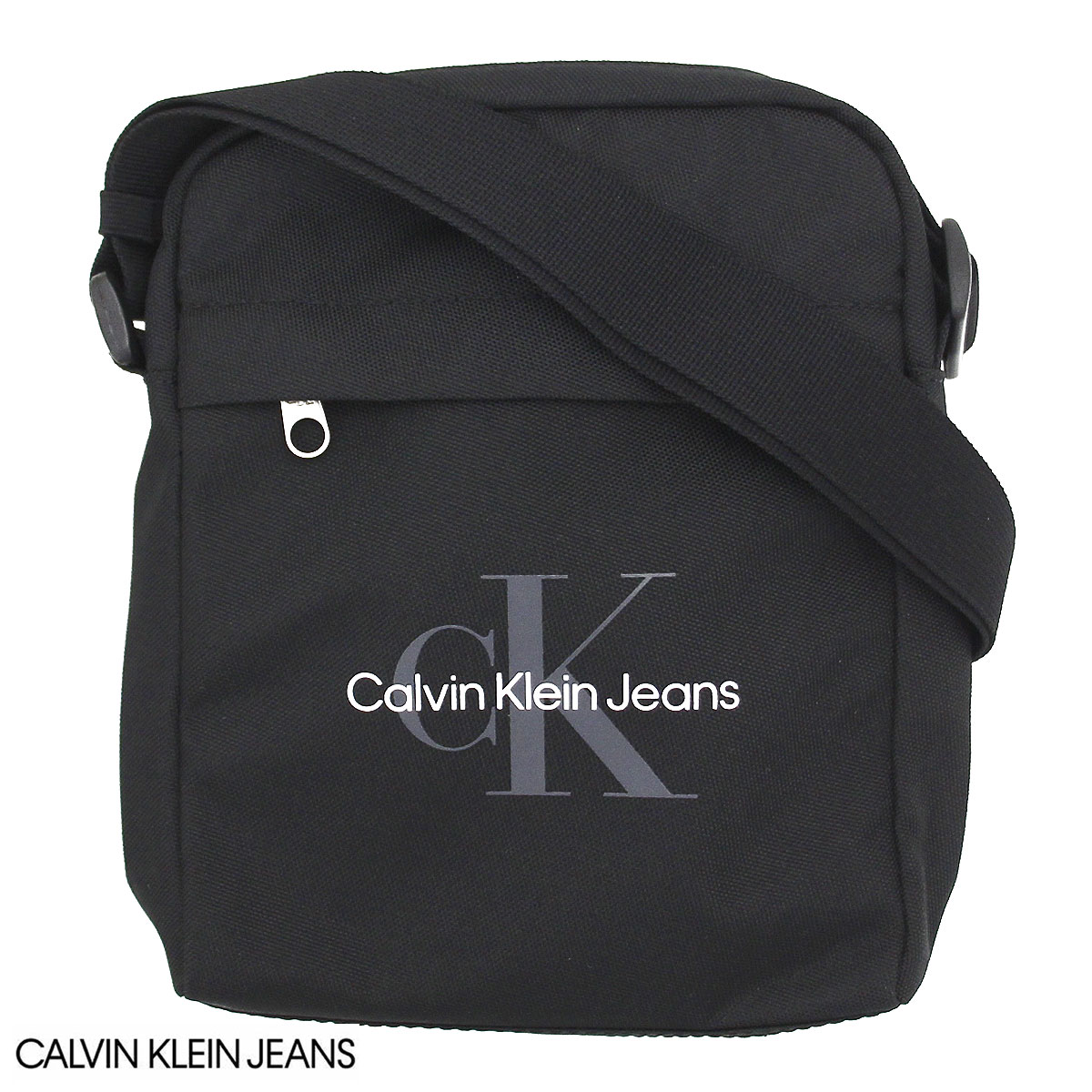 Calvin Klein Jeans カルバンクラインジーンズ K50K512011 BEH ショルダーバッグ ミニバッグ 斜め掛け ブラック 軽量 メンズ レディース 男女兼用 新品【送料無料】