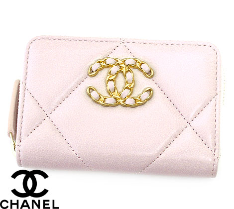 Chanel シャネル Ap0949 B Nc022 Pink Chanel 19 ジップ コインパース ラムスキン ラウンドファスナー コインケース ミニ財布 小銭入れ ピンク 送料無料 Brezzasushi Ee