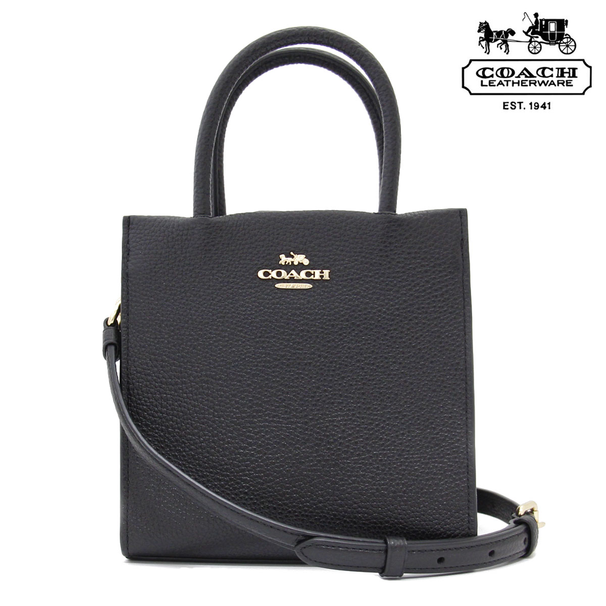 COACH コーチ アウトレット 5692 IMBLK ミニ トート シグネチャーミニキャリークロスボディ 2WAYショルダーバッグ 新品 ブラック【送料無料】