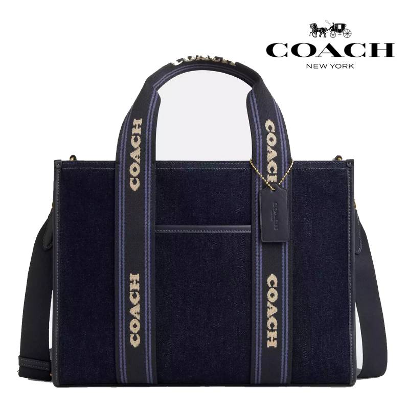 COACH コーチ職 降車口 CCL68 IML6L スミストートバッグ ハンドバック ショルダーバッグ 2way 新品 ラッピング不可 ダークデニムマルチ【貨物輸送無料】