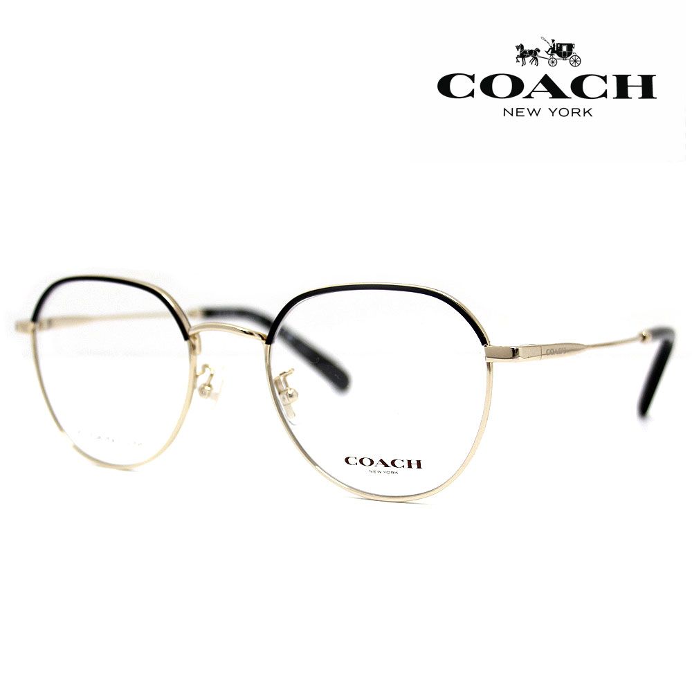 COACH コーチ HC5188TD 9346 51　OPTICS 伊達眼鏡 メガネフレーム めがね アイウェア チタンフレーム シャイニーゴールド ブラック レディース 女性用 ローブリッジフィット 正規品 【送料無料】