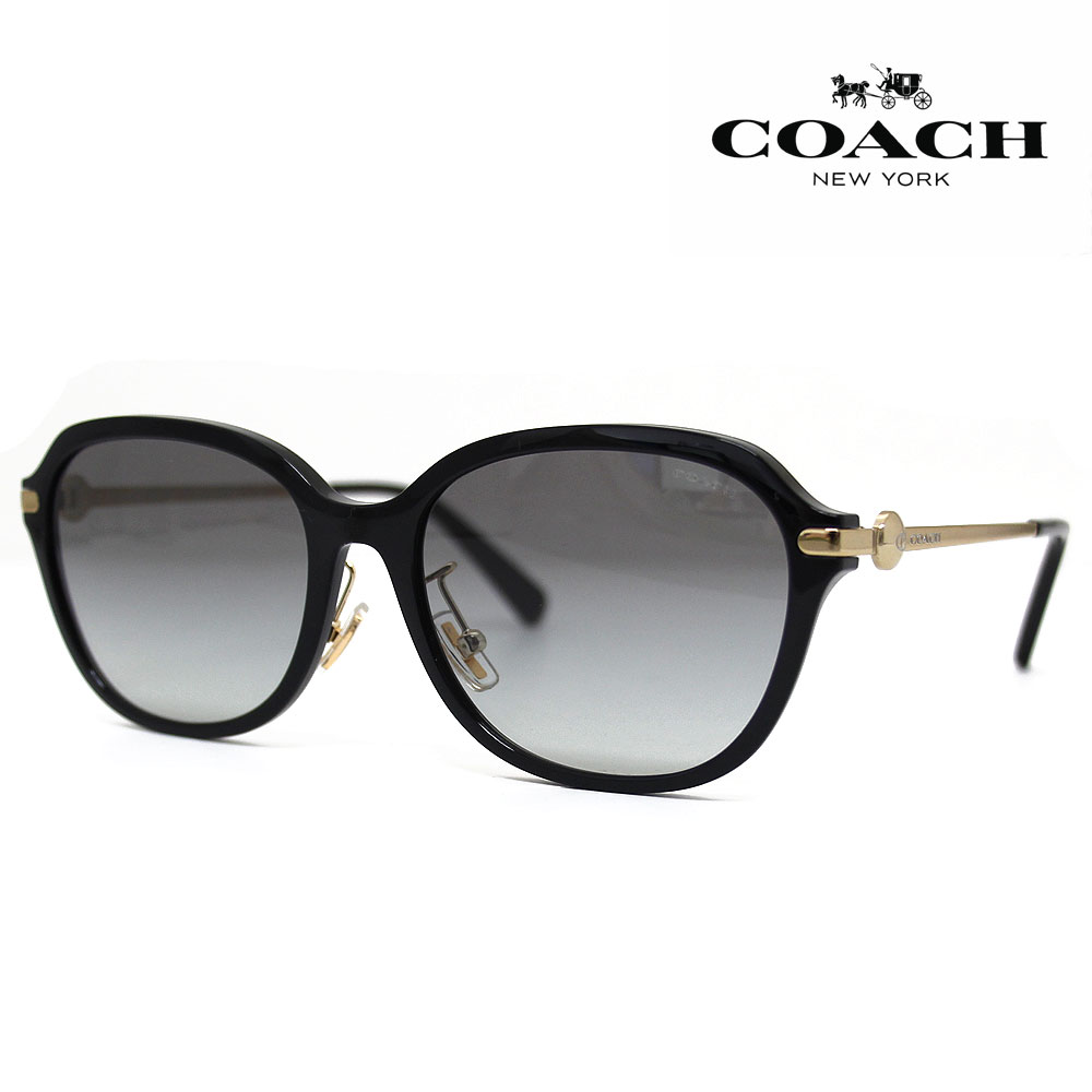 COACH コーチ HC8332D 500211 56 サングラス アイウェア レディース 女性用 ボニーボタン ブラック グレーグラディエント グラデーションレンズ 正規品 【送料無料】｜ジュエリーセキネ 10,863円