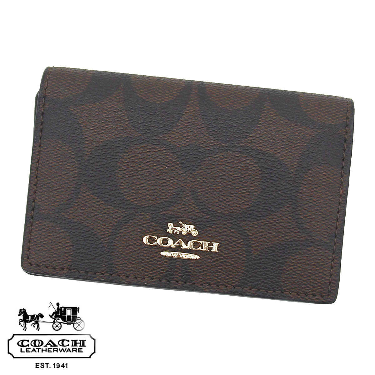 【美品】コーチ　COACH   名刺入れ　カード入れ 楽天市場】コーチ アウトレット COACH カードケース 名刺入れ