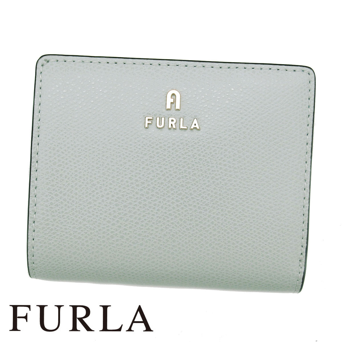 FURLA フルラ WP00307 ARE000 4351S CAMELIA カメリア コンパクトウォレット 小銭入れ付 二つ折り財布 ライトブルーグレー系 新品【送料無料】