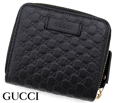 Gucci Bmj1g 1000 アウトレット マイクログッチシマ 小銭入れ付 二つ折り財布 ラウンドファスナー小銭入れ付 ブラック Gucci 送料無料 グッチ 小さいかばんに重宝しますね コンパクトな大きさですが 収納力あります ジュエリーセキネ Bmj1g