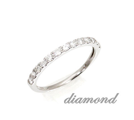 Pt900 プラチナ ダイヤモンド リング ハーフエタニティ ラインリング 0,33ct 12号 シンプル レディースギフト 新品【送料無料】｜ジュエリーセキネ