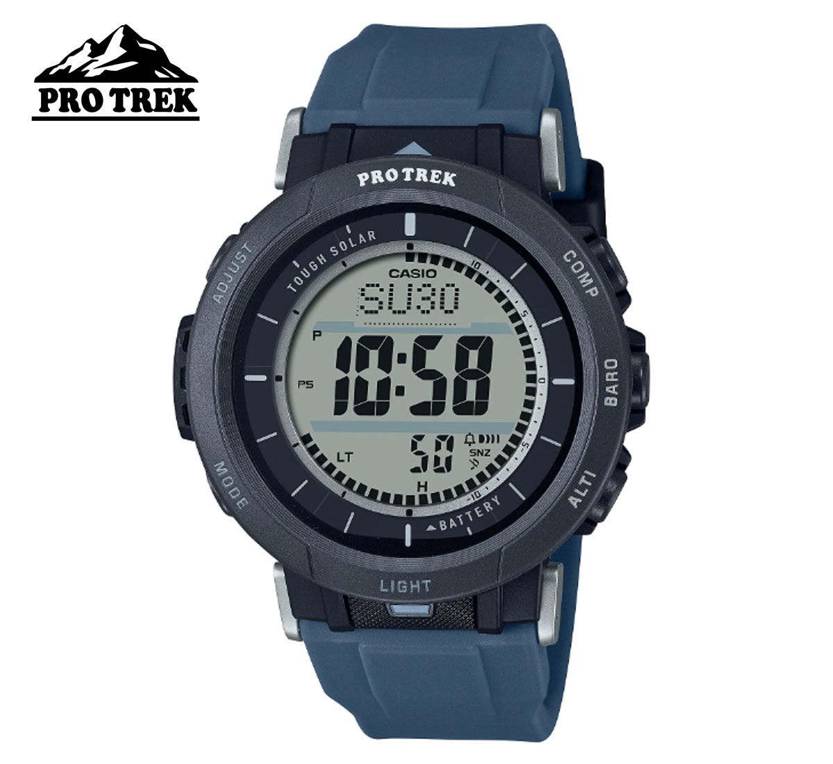 CASIO PRO TREK PRG-30-2JF プロトレック カシオ　腕時計 Climber Line ソーラー デジタル メンズ ブルー アウトドア キャンパー 耐低温仕様 【送料無料】｜ジュエリーセキネ