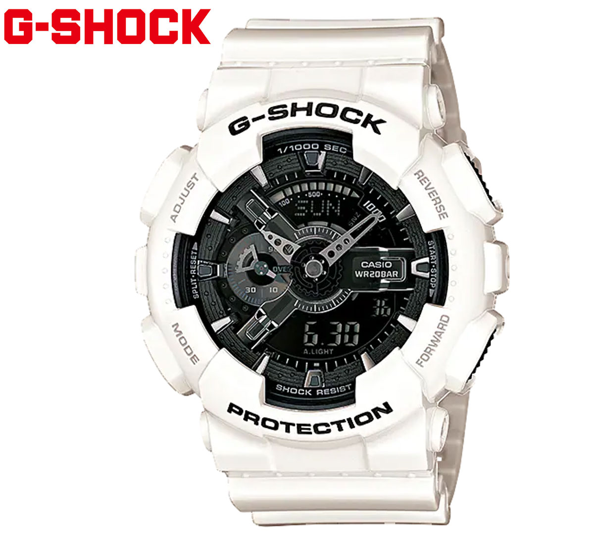 CASIO G-SHOCK GA-110GW-7AJF カシオ ウオッチ 110続きもの アナログデジタル デジアナ アナデジ ビッグ入れもの 白いこと＆黒いこと続きもの メンズ 成人男性用 耐磁時計 心地好い 表どおり 定番一般受け 【貨物輸送無料】