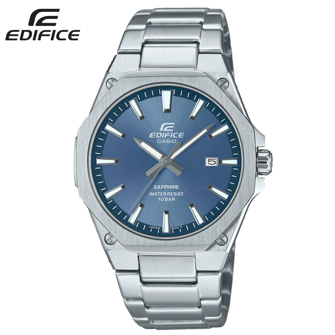 【レアカラー】 CASIO EDIFICE ラウンド グリーン シルバー CASIO EDIFICE EFR-S108DJ-3AJF Sapphire Crystal Quartz Watch