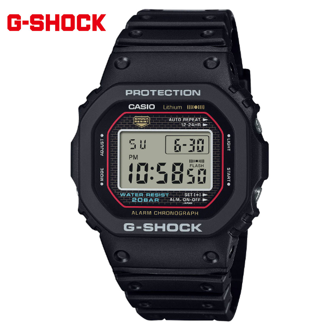 CASIO G-SHOCK DW-5000R-1AJF　カシオ　初代G-SHOCK 復刻モデル 腕時計 デジタル ブラック メンズ 新品 【送料無料】