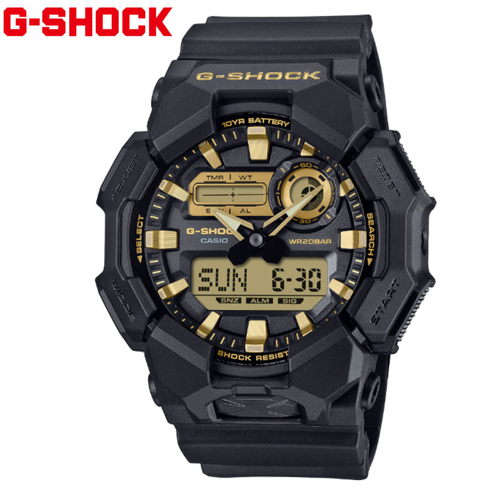 CASIO G-SHOCK GA-010GB-1A9JF カシオ ウオッチ Black and Gold Series アナログデジタル アナデジ 石英 ロング蓄電池 黒いこと ゴールド メンズ 成人男性用 新品 置き目品 【貨物輸送無料】