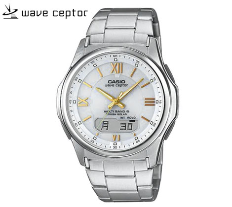 CASIO wave ceptor WVA-M630D-7A2JF カシオ　ウェーブ セプター 腕時計 メンズ ソーラー電波 シルバー×ゴールド 【送料無料】
