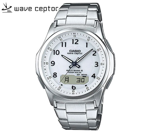 CASIO wave ceptor WVA-M630D-7AJF カシオ　ウェーブ セプター 腕時計 メンズ ソーラー電波 シルバー ホワイト文字盤 【送料無料】