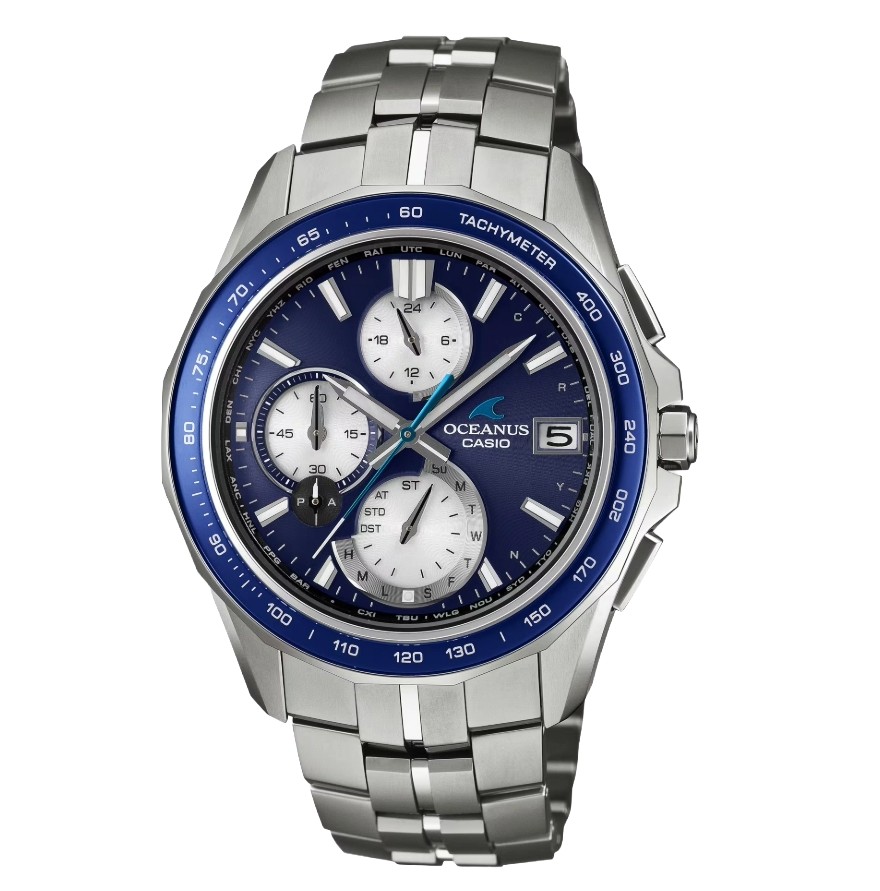 CASIO OCEANUS OCW-S7000F-2AJF カシオ オシアナス Manta マンタ 腕時計 メンズ 男性用 チタン 3針モデル アナログ ソーラー 電波時計 電波ソーラー Bluetooth ブルー 新品 【送料無料】