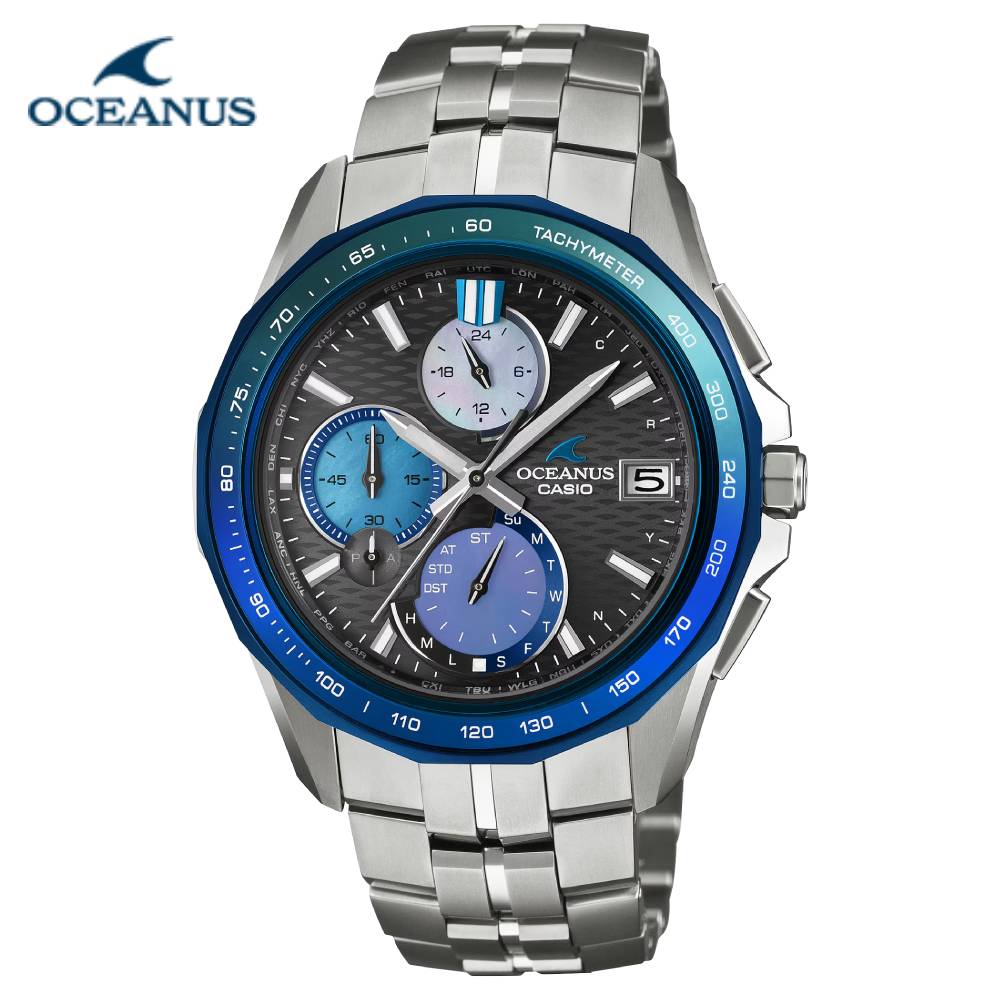 CASIO OCEANUS OCW-S7000AP-1AJF カシオ オシアナス Manta マンタ 阿波藍 腕時計 メンズ 男性用 チタン アナログ ソーラー 電波時計 新品 世界限定1300本 【送料無料】｜ジュエリーセキネ
