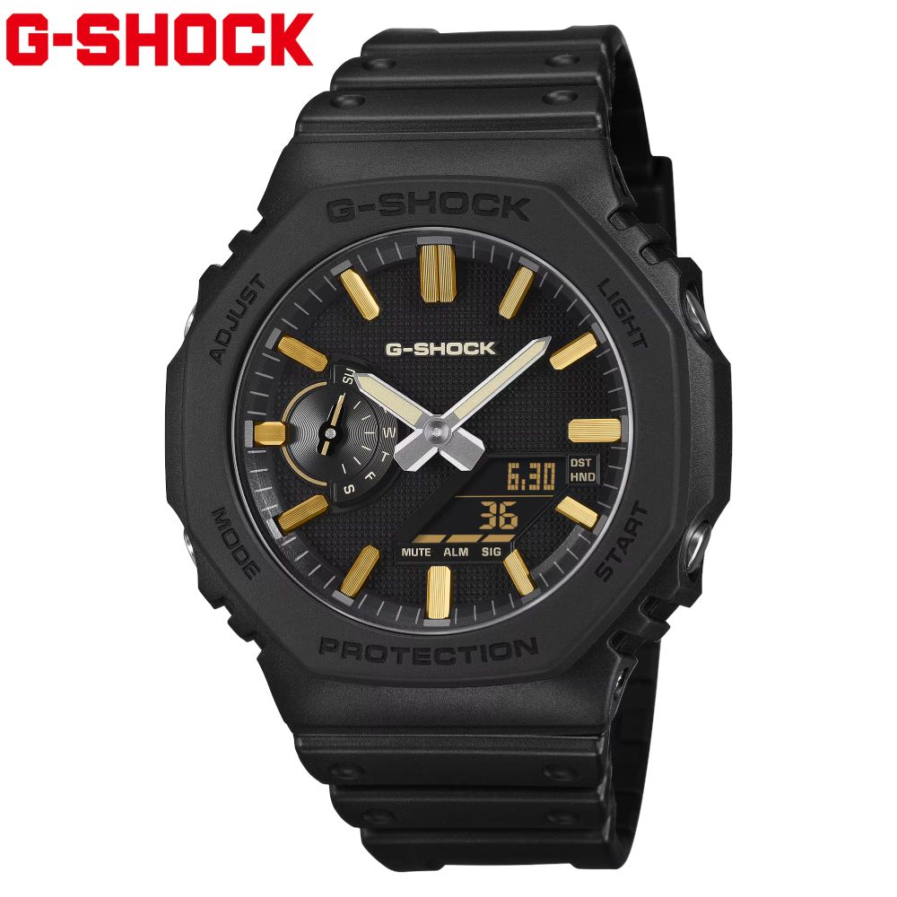 CASIO G-SHOCK GA-2100LXB-1A9JF カシオ 腕時計 メンズ LUXE BLACK 2100シリーズ アナログデジタル 八角形 オクタゴン ブラック&times;ゴールド 新品 【送料無料】｜ジュエリーセキネ 12,540円