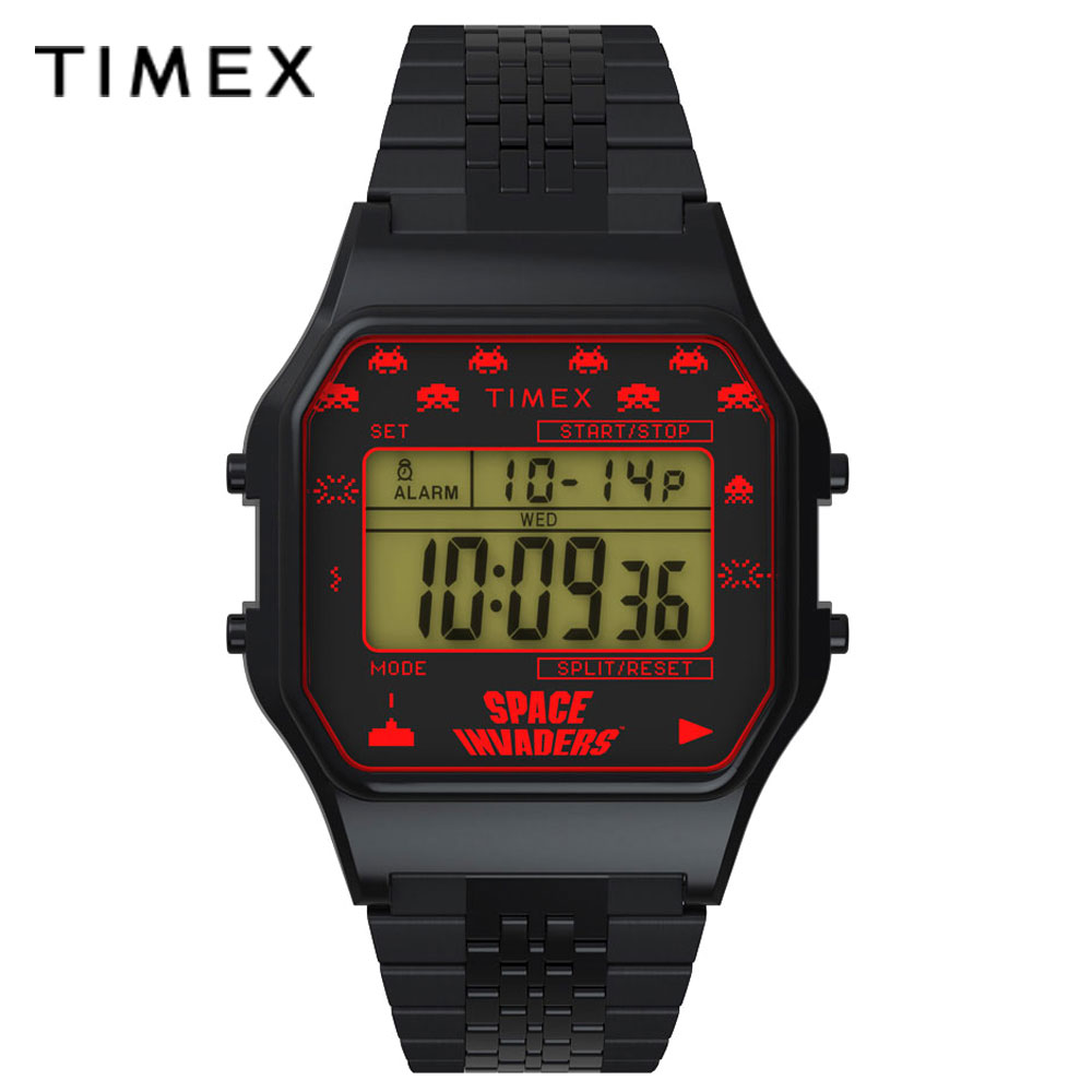 【未使用品】TIMEX INDIGLO SPACE INVADERS 腕時計 Amazon.com: Timex T80 x Space Invaders 34mm Watch – Silver