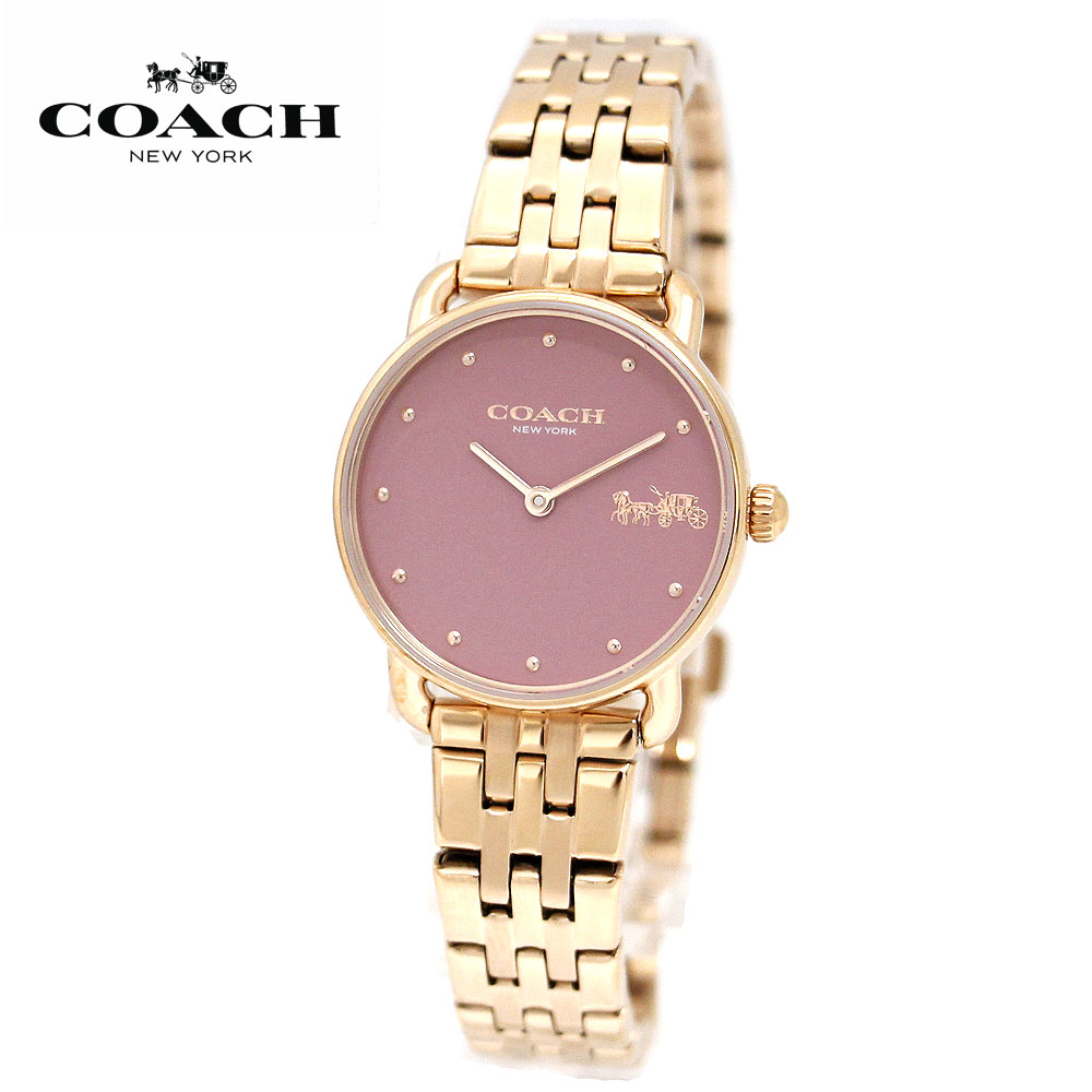 COACH コーチ 14504444 ELLIOT エリオット 腕時計 レディース 女性用 アナログ クオーツ ピンクゴールド ピンク文字盤 【送料無料】