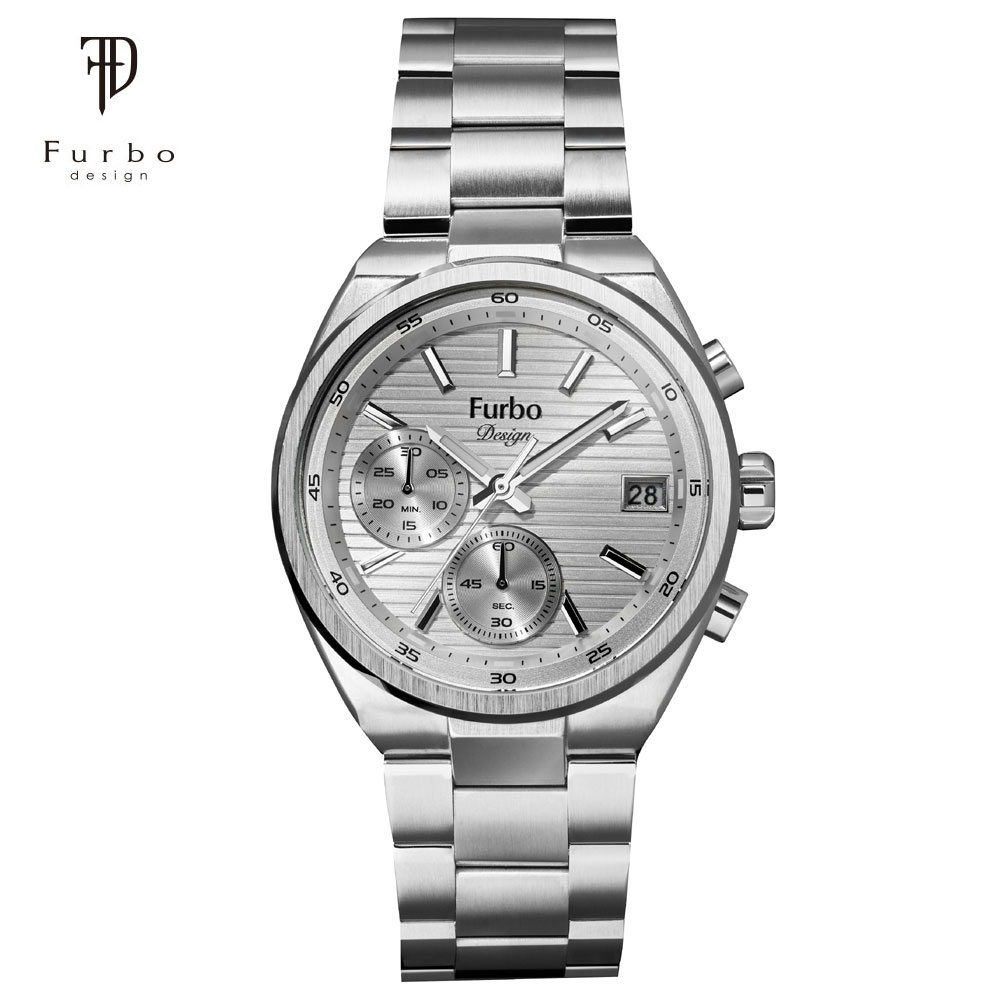Furbo design NF06W-SSSI フルボ Lavora Chronograph 腕時計 メンズ 男性用 クオーツ クロノグラフ アナログ シルバー 新品 ギフト プレゼント 父の日 【送料無料】