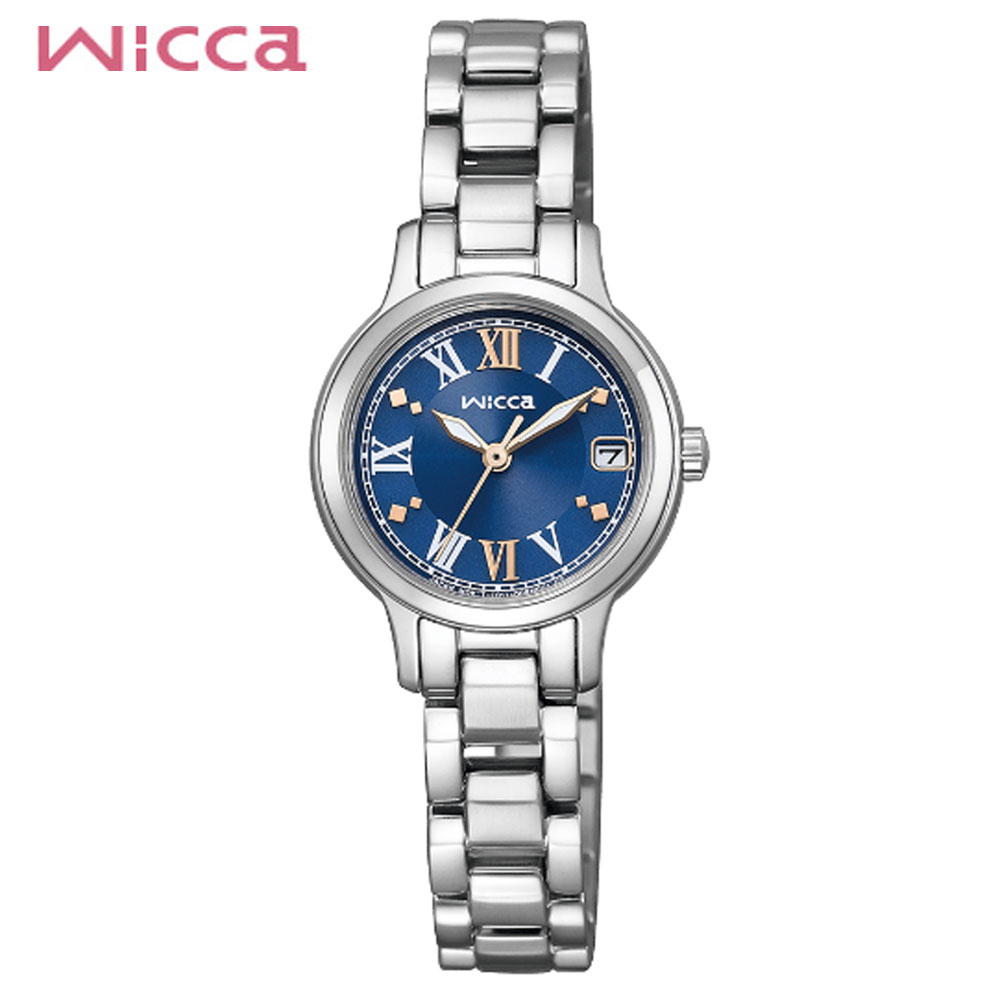 CITIZEN wicca KH4-912-71 シチズン ウィッカ 腕時計 レディース 女性用 ソーラーテック シンプル ギフト プレゼント シルバー ブルー文字盤 新品 【送料無料】 12,496円