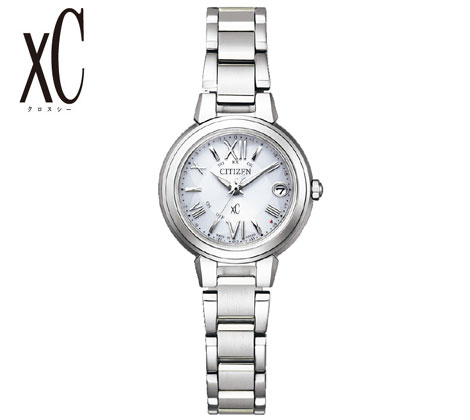 CITIZEN　シチズン XC　ES9430-54A　クロスシー basic collection レディース 腕時計 電波時計 ソーラー エコドライブ シルバー ホワイト文字盤 プレゼント ギフト 【送料無料】