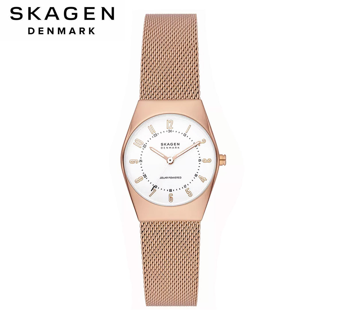 SKAGEN スカーゲン SKW3078 GRENEN LILLE ソーラーパワー ローズゴールドトーン ステンレススチール メッシュウォッチ レディース 腕時計 正規品 アナログ 【送料無料】｜ジュエリーセキネ