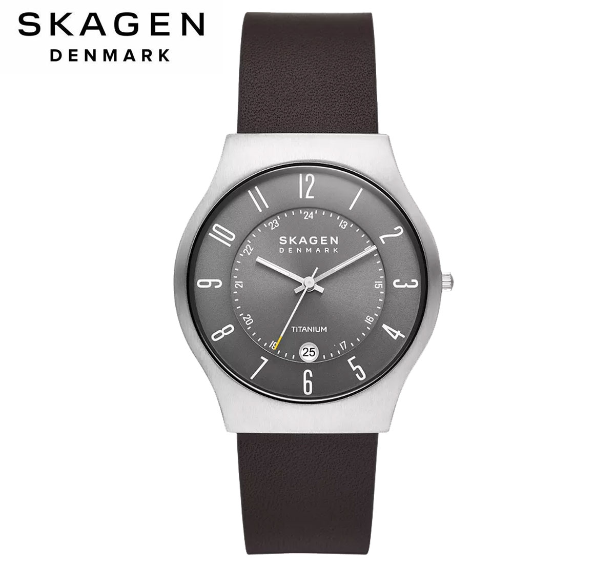 SKAGEN スカーゲン SKW6909 SUNDBY 三針デイト レザーウォッチ ダークブラウン ブラック文字盤 メンズ 男性用 腕時計 正規品 アナログ ギフト プレゼント 【送料無料】｜ジュエリーセキネ