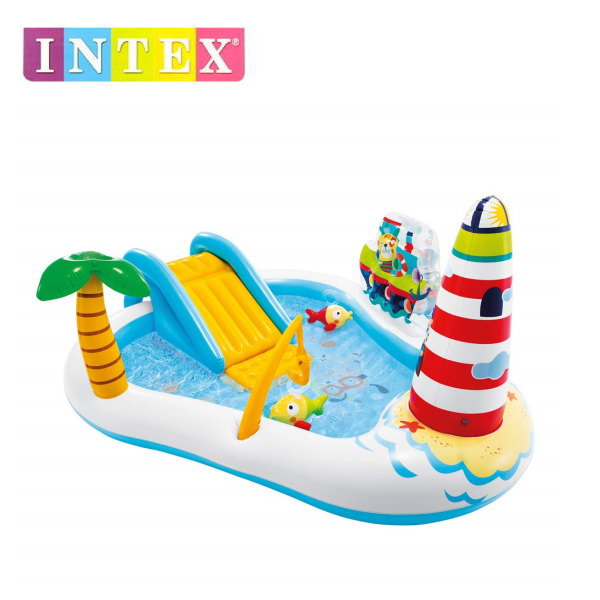 楽天市場】インテックス ジャングル アドベンチャープレイセンター U-57161 【条件付送料無料】INTEX(キャプテンスタッグ)  ベランダやお庭で水遊び・水あそび・家庭用大型プール・子供用ビニールプール・滑り台（すべり台）付き ※廃番予定品 : 生活雑貨 Ｊショッピング