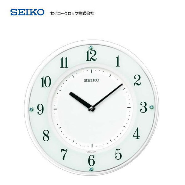 セイコー(SEIKO) 薄型タイプ電波掛け時計 ソーラープラス SF505W 【条件付送料無料】 おしゃれな壁掛け電波時計/電波掛時計/贈答品・贈り物/プレゼント・ギフト/お祝い返し/お返し/新築祝い/光発電・太陽光・ソーラー電波時計