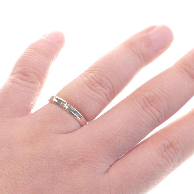 プラチナとピンクゴールドのコンビデザインK18/Pt900マリッジリング結婚指輪TrueLove