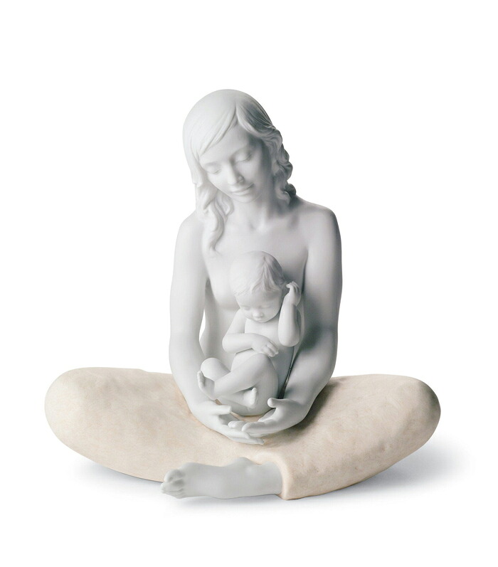 身寄りの愛(母子) LLADRO リヤドロ  フィギア 飾りつけ 愛くるしい フィギュリン オブジェ 室内装飾 瀬戸もの 写実的 エスパニア 差し上げ物 祝賀会 造営 開業 リビング 【定め事品】01008404