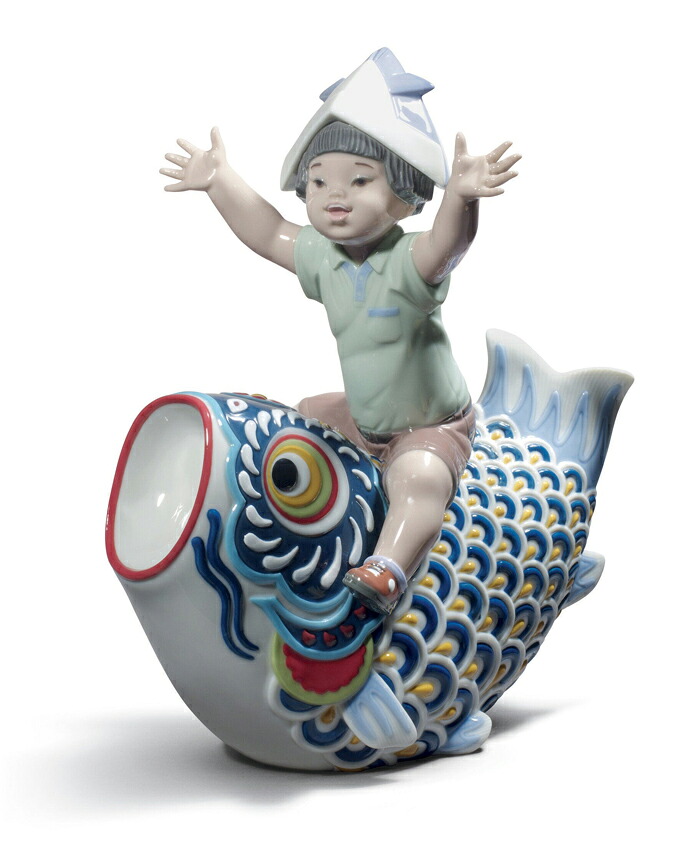 鯉のぼり \u003dLimited Edition\u003d リヤドロ LLADRO 初節句 限定品 五月人形 コンパクト 端午の節句 汚れにくい フィギュリン 新作 かわいい かっこいい おしゃれ 磁器 人形 置物 インテリア プレゼント お祝い 玄関 【正規品】 01008775