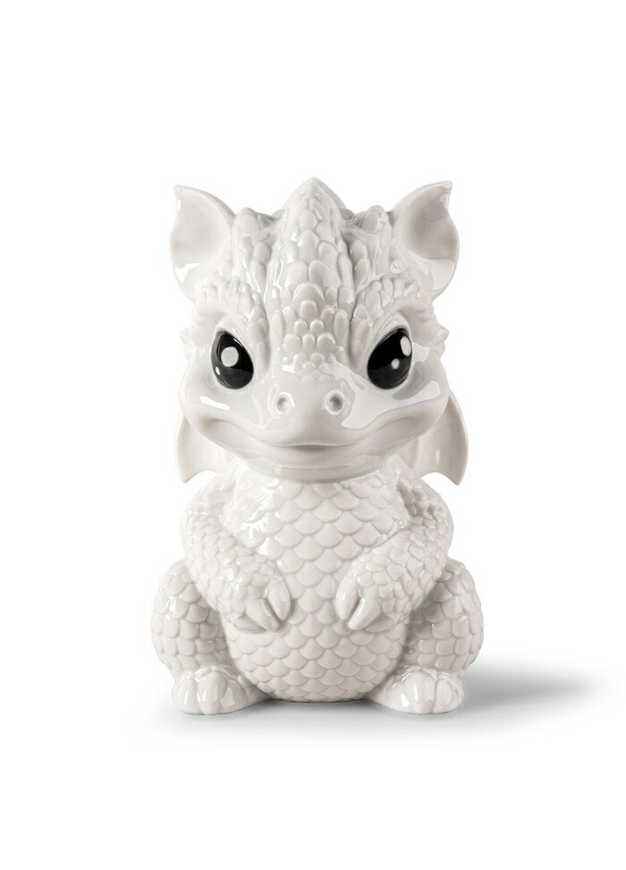 ベイビードラゴン LLADRO 龍 辰 リヤドロ  フィギア 飾りつけ 干支 愛くるしげ フィギュリン オブジェ 室内装飾 瀬戸もの 即物的 エスパニア 差し上げ物 儀式用 営造 開業 リビング 【置き目品】01009766