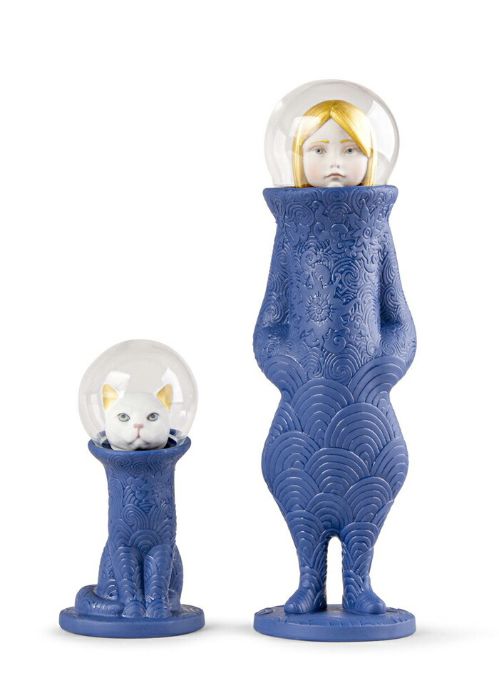 Cosmic Girl and Cat リヤドロ LLADRO フィギュリン 新作 ポーセリン 瀬戸もの あやつり人形 飾りつけ 室内装飾 赤 引きうける  毛の荒物 折り形 差し上げ物 祝賀会 造営 開業 部屋の入り口 事務室 リビング 【定め事品】01009792