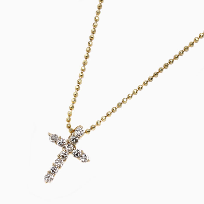 楽天市場】ダイヤ クロス ネックレス k18 18金ネックレス 18k