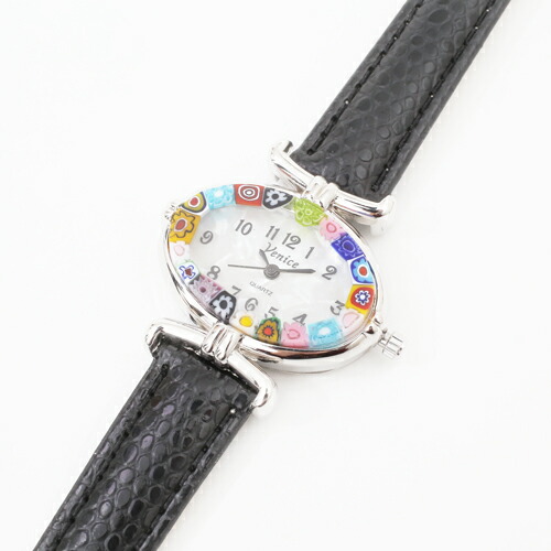 楽天 イタリア製 ベネチアンガラス ベネチアングラス 時計 腕時計 ウォッチブラック 黒色 ベルト 手作り ハンドメイド Smtb K ジュエリーウォーク心斎橋 超人気の Www Faan Gov Ng