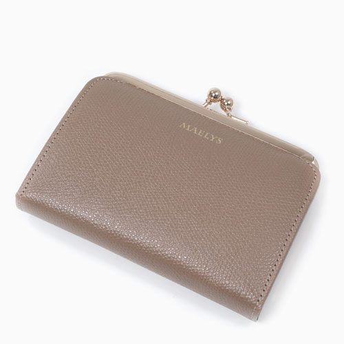 財布/春財布/二つ折り/がま口/カード/お守り/オーク/ベージュ/ファッション/オシャレ/牛革/革/レザー｜ジュエリーウォーク心斎橋