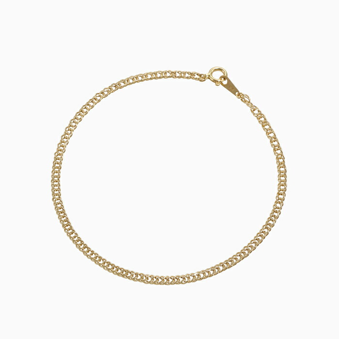 18金 K18 18k イエローゴールド ゴールド GOLD 18金チェーン チェーンブレスレット ブレスレット 18cm 0.9ｇ 中空 ホロー ダブル喜平 キヘイ キヘイチェーン 2mm幅 プレミアムカット アクセサリー レディースアクセサリー レディースブレスレット プレゼント シンプル
