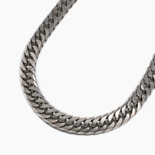 超超極太12mm幅 純チタン TITANIUM チタン ネックレス アクセサリー 男女兼用 メンズ 男性 6面カット キヘイ 喜平 ダブル喜平 父の日 お祝い 記念日 誕生日 ゴージャス 大振り プレゼント ギフト 60cm 73g 中折式 ボリューム