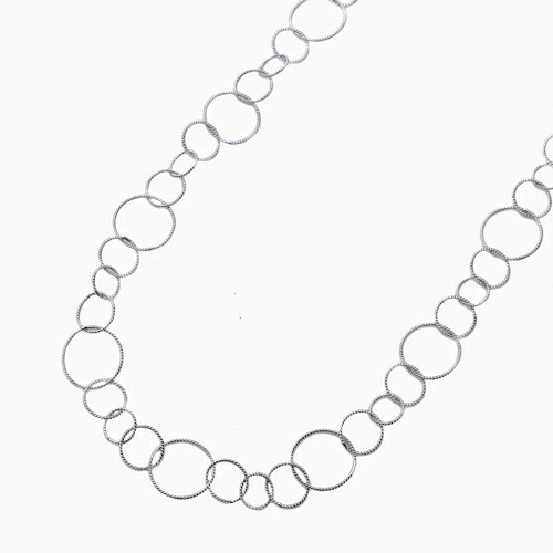 【ANDREAS】スターリング・シルバー ねじれ・サークル ドイツ直輸入 なめらか Necklace/ネックレス アクセサリー GERMANY ロング 100cm チェーン ゴージャス 大振り 送料無料 27,930円