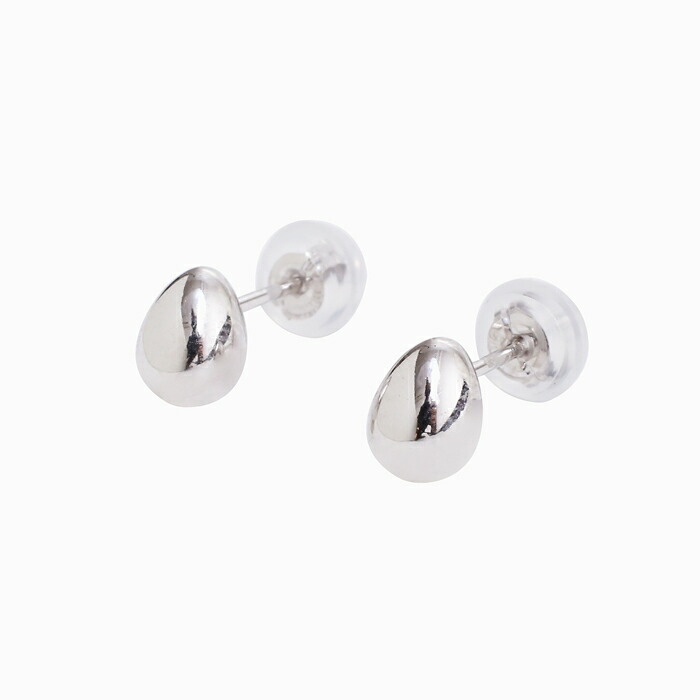 【送料無料】10金 K10 10k K10WG ホワイトゴールド ピアス ピアス しずく型スタッズ 小さめピアス シリコンキャッチ式 雫 しずく ドロップ シンプル 両耳 軽い 軽量 小さい ミニ プチサイズ レディース 女性 誕生日 お祝い ギフト プレゼント 【クリックポスト便対応】