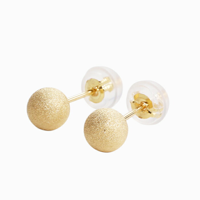 18金 K18 K18YG ピアス イエローゴールドピアス スタッズピアス 小さめピアス シリコンキャッチ式 フラッシュボール 5ｍｍ シンプル 両耳 軽い 軽量 小さい ミニ プチサイズ レディース レディースアクセサリー 女性 誕生日 お祝い ギフト プレゼント クリックポスト便対応｜ジュエリーウォーク心斎橋