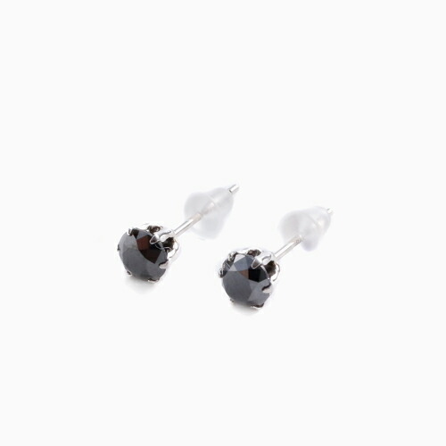 ★合計0.6カラットのジャストサイズ★プラチナ(Pt900) ブラックダイヤ・スタッド・ピアス ピアス 耳 アクセサリー ジュエリー Jewelry ファッション オシャレ お洒落 プレゼント レディース 女性 鑑別カード付｜ジュエリーウォーク心斎橋