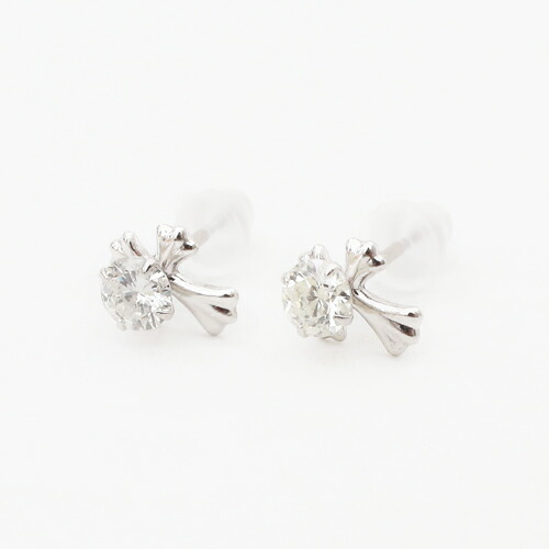 プラチナ ピアス ダイヤモンド Pt999 クロス 十字架 天然石 ダイヤ 2石合計 0.2ct お洒落 レディース 記念日 ギフト｜ジュエリーウォーク心斎橋