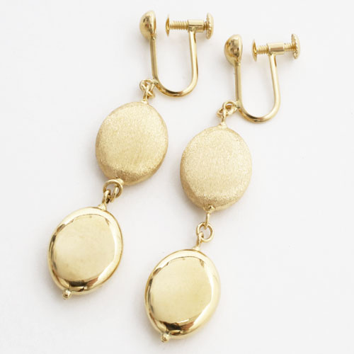 Jewelry Walk Shinsaibashi Light And Shadow 18 Karat Gold K18 Light And Shadow 18 Karat Gold K18 Yellow Earrings Double Fantasy Which Shake Glitter