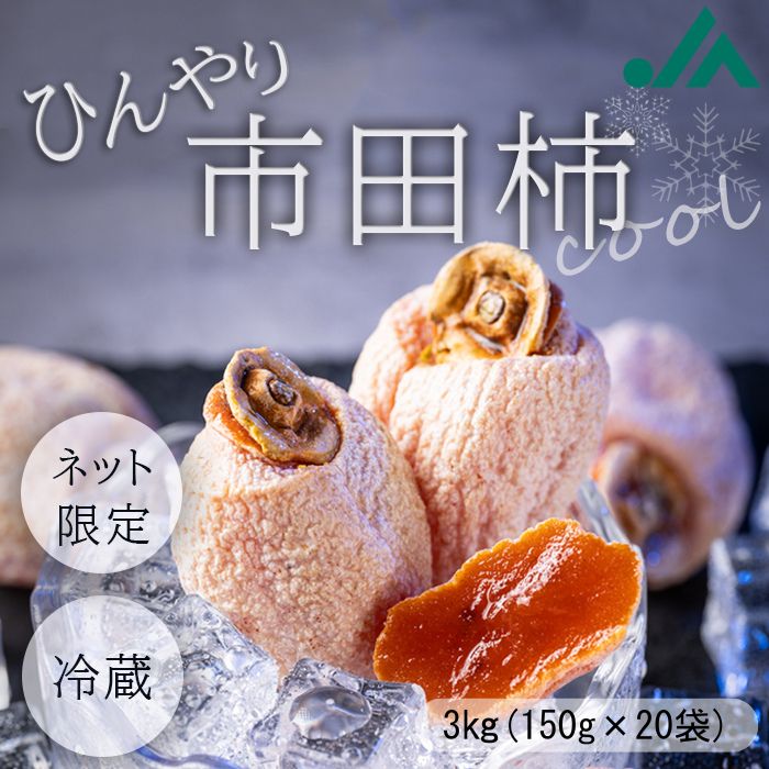 ひんやり市田柿 市田柿 3kg R444 【冷蔵】敬老の日 送料無料 果物 フルーツ 柿 かき 市田 干柿 ほしがき 乾燥フルーツ 旬の味覚 乾燥フルーツ 甘い柿 ドライフルーツ 乾燥フルーツ 美味しい おいしい 甘い 高級 大容量 お土産 国産 贈り物 プレゼント　冷蔵市田柿