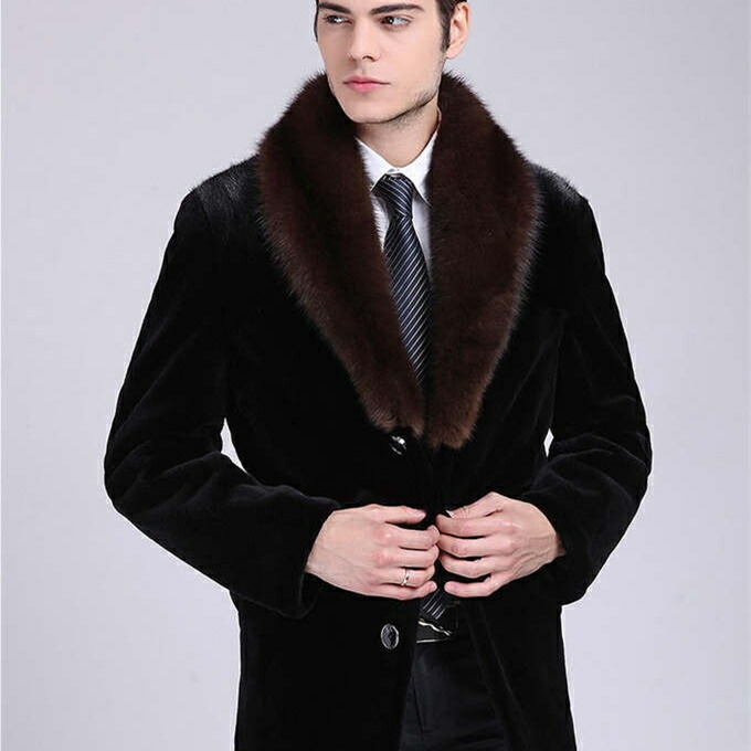 楽天市場】毛皮コート ファーコート メンズ ロッグコート ミンク