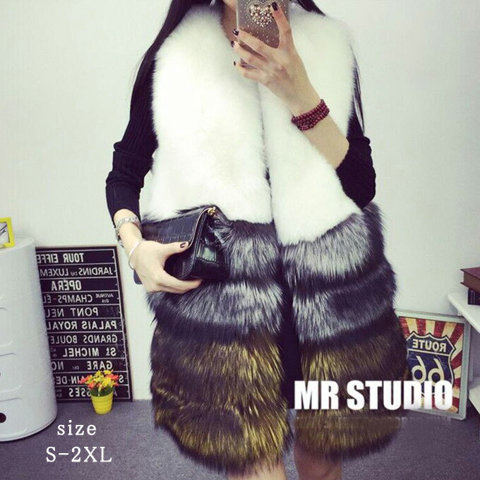 フェイクフォックスファ－ベスト 楽天市場】ファーベスト レディース 毛皮ベスト フォックス