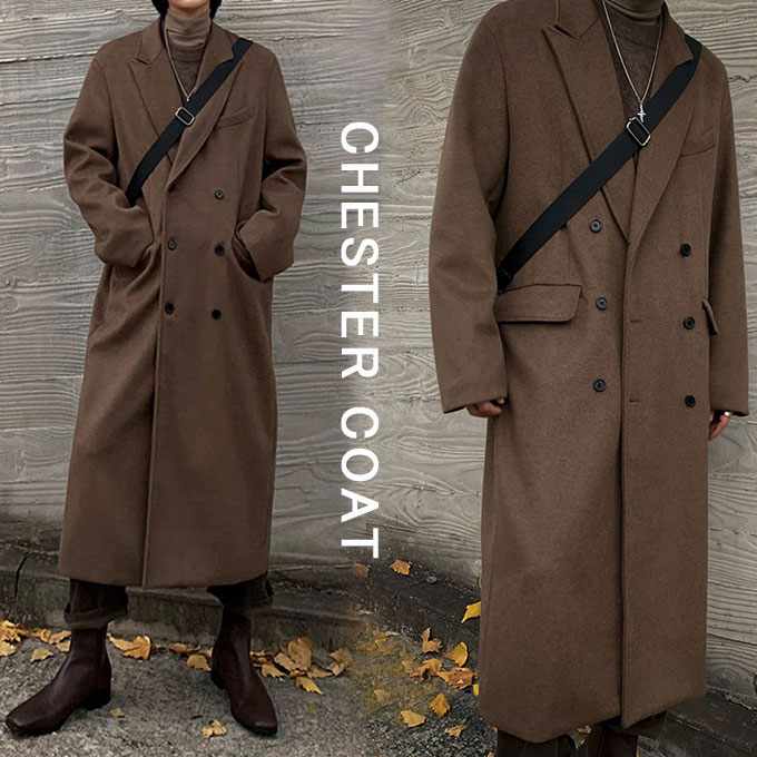 楽天市場】【20%OFFクーポン〜】チェスターコート ロング ダブル